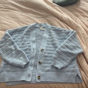 Madewell Tanfield Open-Stitch Cardigan Sweater